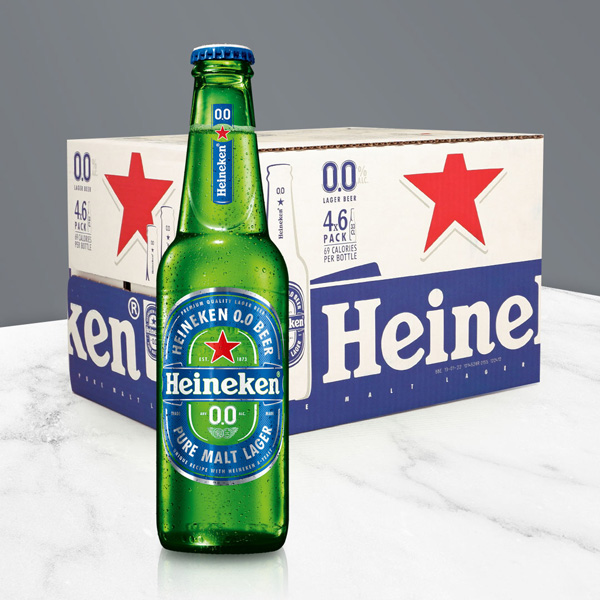24 בקבוקי בירה Heineken 0.0 ללא אלכוהול 330 מ''ל image number null